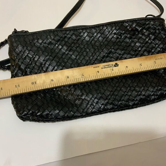 Elliot Lucca Braided Leather Small Shoulder Bag Purse - Picture 7 of 9